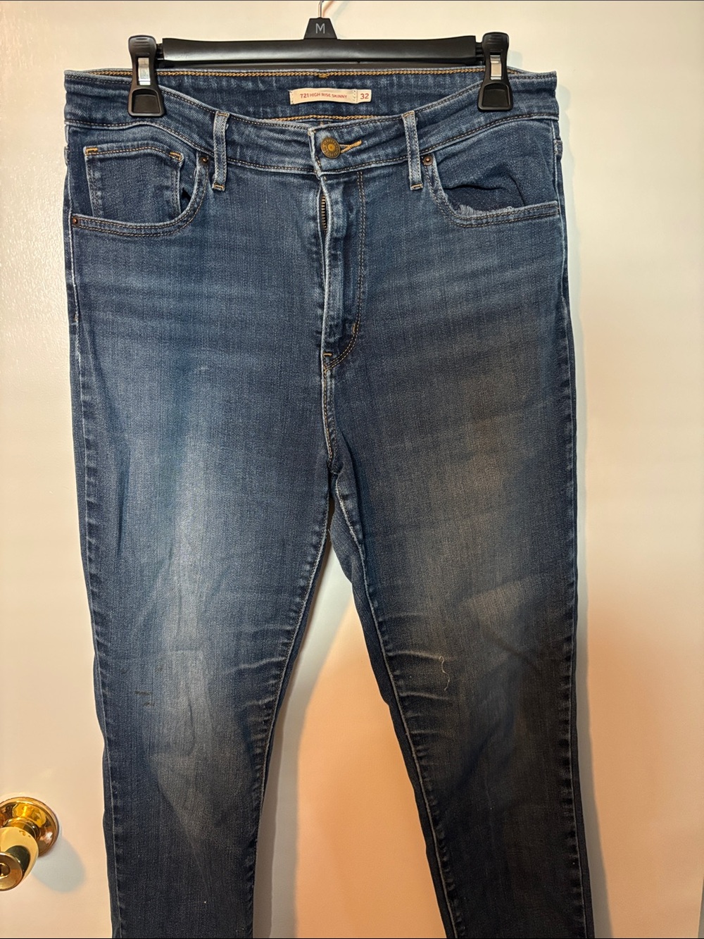 Y2K Classic Casual Denim Levi's 721 High Rise Skinny 32
